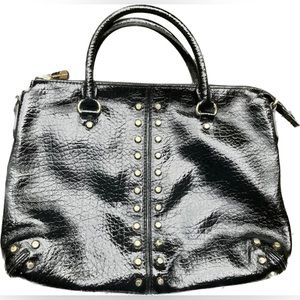 MICHAEL Michael Kors Vintage Patent Leather w/Gold Studs Handbag Mint Condition!